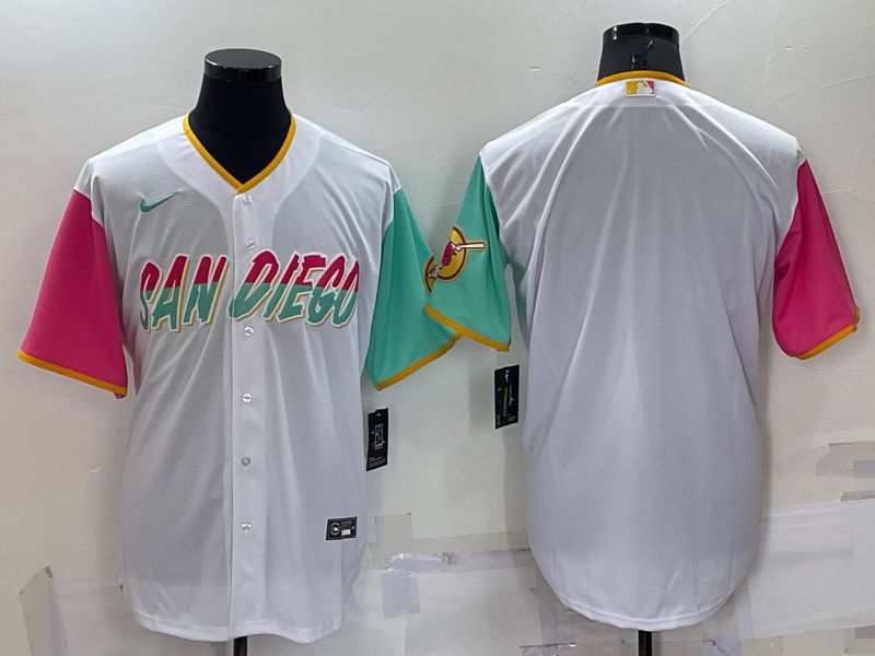 Men San Diego Padres Blank White City Edition Game Nike 2022 MLB Jersey->san diego padres->MLB Jersey